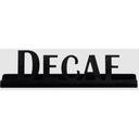 Service Ideas Stainless Steel Black Onyx Finish Decaf Laser Cut ID Tabletop Sign, 1 inch Width x 1 inch Height
