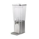 Service Ideas Square Brushed Finish Infusion Stainless Beverage Dispenser, 3 Gallon Capacity