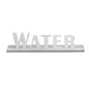 Service Ideas Stainless Steel Brushed Finish Water Laser Cut ID Tabletop Sign, 1 inch Width x 1 inch Height