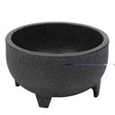 Service Ideas Fiesta Solutions Black Molcajete Bowl with Pestle, 50 Ounce Capacity -- 12 per case