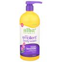 Alba Botanica French Lavender Very Emollient Body Wash, 32 Ounce