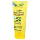 Alba Botanica SPF 50 plus Broad Spectrum Baby Clear Mineral Sunscreen, 3 Fluid Ounce