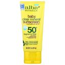 Alba Botanica SPF 50 plus Broad Spectrum Baby Clear Mineral Sunscreen, 3 Fluid Ounce
