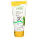 Alba Botanica Fragrance Free Face SPF 50 Sheer Mineral Sunscreen Lotion, 2 Fluid Ounce