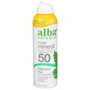 Alba Botanica Fragrance Free SPF 50 Sheer Mineral Sunscreen Spray, 5 Fluid Ounce