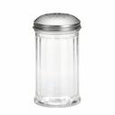 Tablecraft Fluted Plastic Shaker with Stainless Steel Perforated Top, 12 Ounce Capacity -- 24 per case
