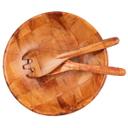 Tablecraft Woven Wood Salad Spoon and Fork Set, 3.25 x 0.875 x 11.875 inch -- 12 per case