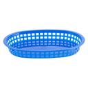 Tablecraft Plastic Royal Blue Basket, 10.5 x 7 x 1 inch -- 36 per case