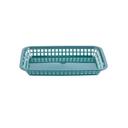 Tablecraft Forest Green Mas Grande Rectangular Basket, 11.75 x 8.5 x 1.5 inch -- 36 per case