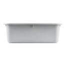 Tablecraft Gray High Density Polypropylene Tote Box, 21.5 x 15.75 x 7 inch -- 12 per case