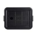 Tablecraft High Impact Polypropylene Black Tote Box Cover Only, 21.75 x 16.125 x 1 inch -- 12 per case