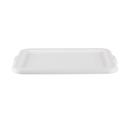 Tablecraft High Impact Polypropylene White Tote Box Cover Only, 21.75 x 16.125 x 1 inch -- 12 per case