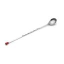 Tablecraft Stainless Steel Bar Spoon with Red Knob, 12 inch -- 24 per case