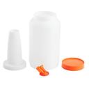 Tablecraft PourMaster Complete Natural Bottle Pourer with Orange Cap and Spout, 0.5 Gallon Capacity -- 6 per case