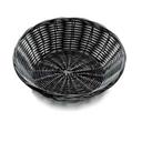 Tablecraft Polypropylene Black Round Handwoven Basket, 8 1/2 x 2 1/4 inch -- 12 per case