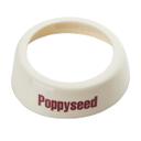 Tablecraft ABS Maroon Print Poppyseed White Collar for Salad Dressing Dispenser