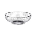 Tablecraft Chrome Plated Round Chalet Basket, 8 1/4 x 2 3/4 inch