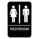 Tablecraft Men/Women Restroom Braille Symbol Signage, 6 x 9 inch