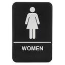 Tablecraft Women Braille Symbol Signage, 6 x 9 inch