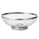 Tablecraft Regent 18-8 Stainless Steel Oval Spoke Serving Basket, 7 x 6 x 2.75 inch