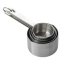 Tablecraft Stainless Steel 4 Piece Measuring Cup Set -- 12 per case.