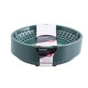 Tablecraft 11.75 inch Plastic Jumbo Oval Forest Green Platter Basket, 12 count -- 3 per case