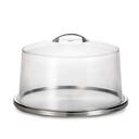 Tablecraft Stainless Steel Low Profile Cake Plate and Dome Cover Set, 13 x 13 x 8 inch