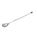 Tablecraft Stainless Steel Bar Spoon with Red Knob, 11 x 1.375 x 1 inch -- 12 per case