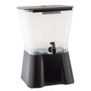 Tablecraft Slimline Black Polypropylene Beverage Dispenser with Tomlinson Faucet, 3 Gallon Capacity -- 2 per case