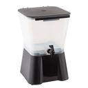 Tablecraft Slimline Black Polypropylene Beverage Dispenser with Tomlinson Faucet, 3 Gallon Capacity -- 2 per case