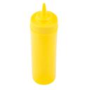 Tablecraft Yellow Mustard Squeeze Dispenser, 12 Ounce Capacity -- 36 per case