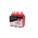 Tablecraft 12 Ounce Wide Mouth Red Squeeze Dispenser with Standard TipTop, 6 count -- 12 per case