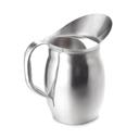 Tablecraft 18/8 Stainless Steel Mirror Finish Bell Water Pitcher with Ice Guard, 2 1/8 Quart Capacity
