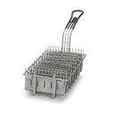 Tablecraft Nickel Plated 8 Slot Taco Fry Basket, 22.25 x 6.5 x 7.625 inch
