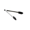Tablecraft Stainless Steel Heavyweight Silicone Tip Locking Tong, 12 inch