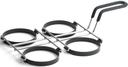 Tablecraft Non Stick Coating Nickel Plated Frame 4 Egg Ring, 9.625 x 15.5 x 3.75 inch