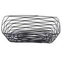 Tablecraft Artisan Collection Black Powder Coated Steel Rectangular Basket, 9 x 6 x 2.5 inch