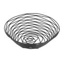 Tablecraft Artisan Collection Black Powder Coated Steel Round Basket, 8 x 8 x 2.25 inch