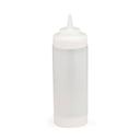 Tablecraft Dualway Widemouth Clear Squeeze Bottle with Cone Tip and Natural Top Dispenser, 16 Ounce Capacity -- 12 per case
