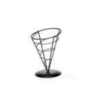 Tablecraft Vertigo Collection Black Appetizer Server Cone, 5 x 7 inch