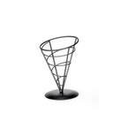 Tablecraft Vertigo Collection Black Powder Coated Appetizer Server Cone, 4.75 x 4.75 x 7 inch