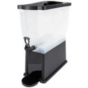 Tablecraft Slimline Black Polypropylene Single Beverage Dispenser, 3 Gallon -- 2 per case