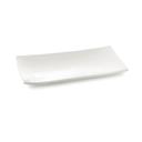 Tablecraft Frostone Collection White Melamine Textured Finish Rectangular Serving Tray, 19.5 x 10.375 x 1.5 inch