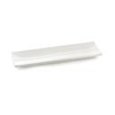 Tablecraft Frostone Collection White Melamine Textured Finish Rectangular Serving Tray, 20.125 x 6.25 x 1 inch