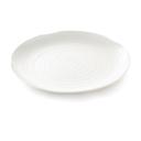 Tablecraft White Melamine Pebbled Pattern Round Serving Tray, 21.75 x 21.75 x 2.125 inch