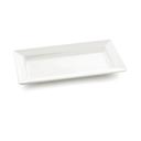 Tablecraft Frostone Collection White Melamine Textured Finish Rectangular Serving Tray, 22.125 x 12.75 x 2.25 inch
