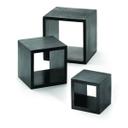 Tablecraft Barclay Black Square Three Piece Riser Set, 9x 9 x 9 inch -- 1 set