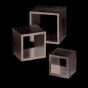 Tablecraft Barclay Black Square Riser Set, set of 3