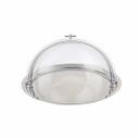 Tablecraft Polycarbonate Round Roll Top Display Cover for Cold Server, 19 x 19 x 10 inch