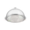 Tablecraft Remington Collection 18-8 Stainless Steel Rice Pattern Round Serving Tray, 21 x 21 x 0.25 inch